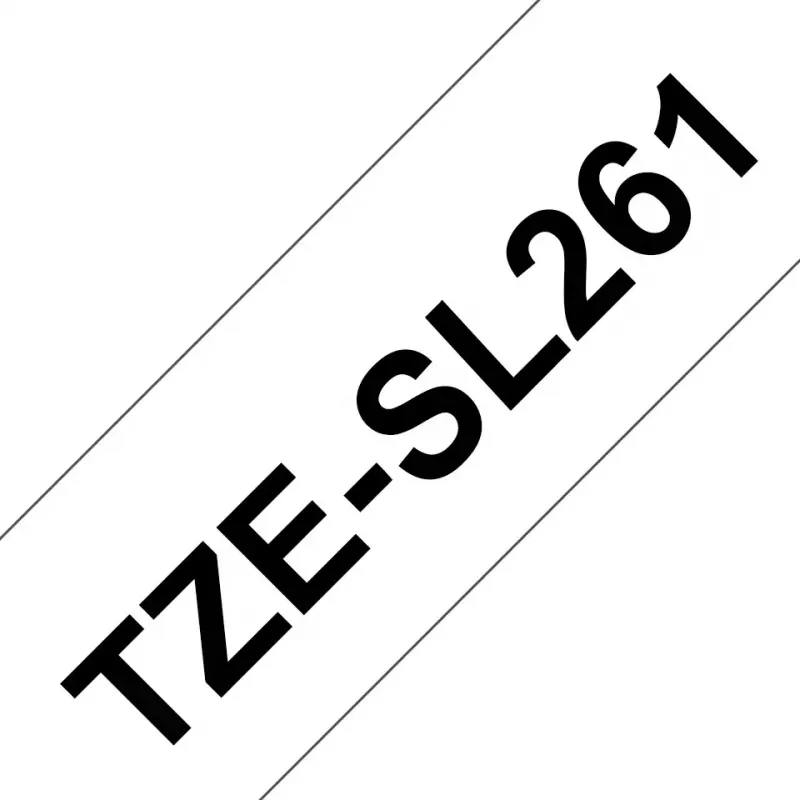 Brother TZE-SL261 labelband zwart op wit
