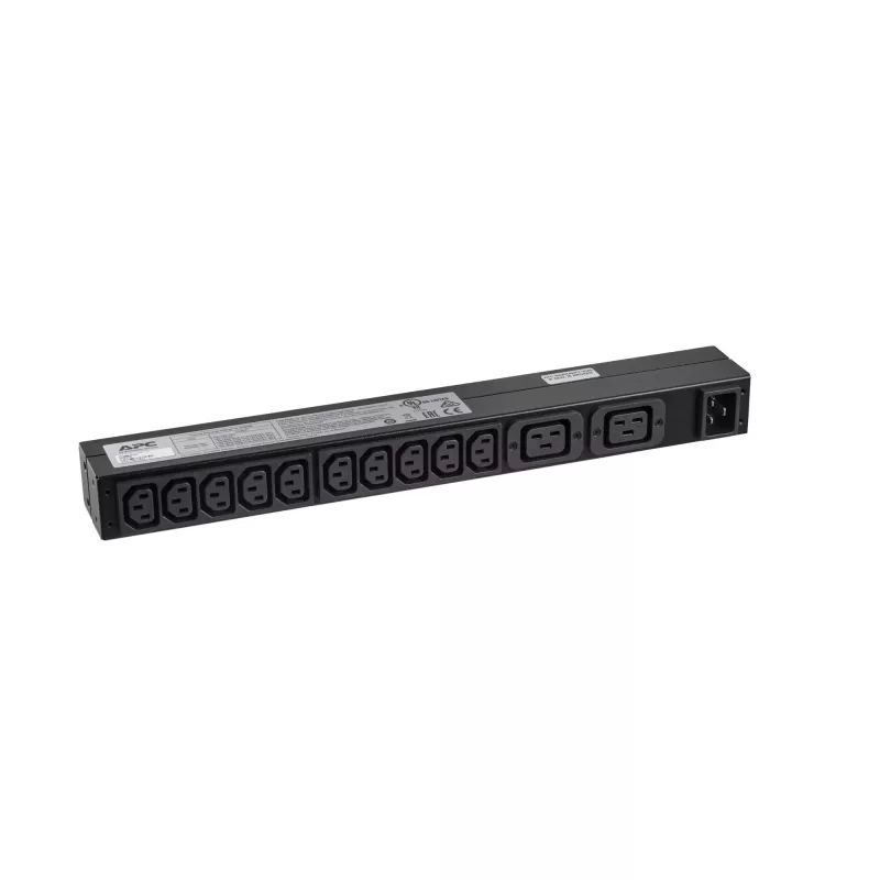 APC RACK PDU BASIC 1 U 16A 230V stroomverdeleenheid (PDU) 12 AC-uitgangen 0U/1U zwart