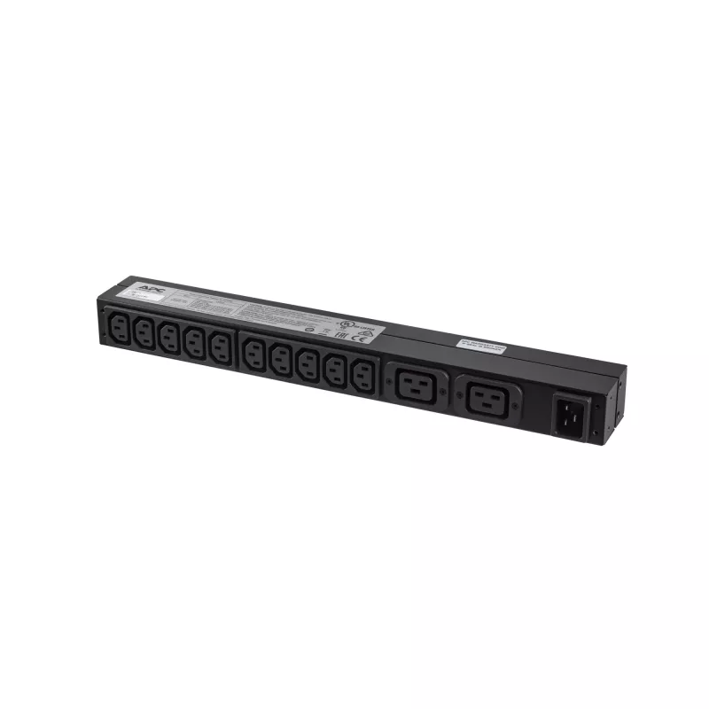 APC RACK PDU BASIC 1 U 16A 230V stroomverdeleenheid (PDU) 12 AC-uitgangen 0U/1U zwart