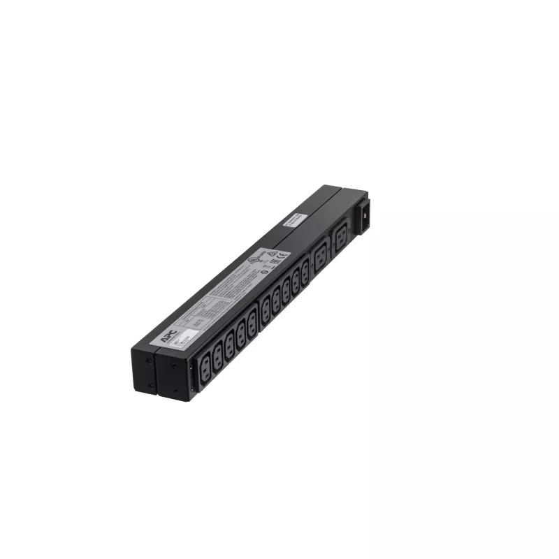 APC RACK PDU BASIC 1 U 16A 230V stroomverdeleenheid (PDU) 12 AC-uitgangen 0U/1U zwart