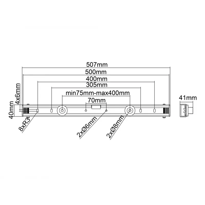 Multibrackets M Universal muurbeugel zwart klein