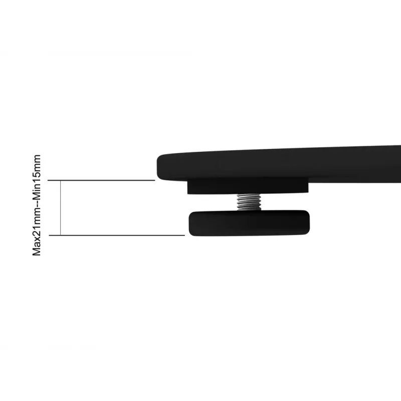 Displaystandaard Multibrackets M 180 Single zwart met bodemplaat