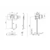 Displaystandaard Multibrackets M 180 Single zwart met bodemplaat