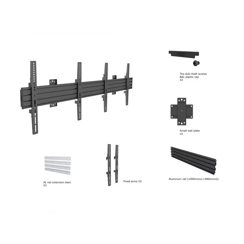 Multibrackets M Wallmount Pro MBW2U vast zwart