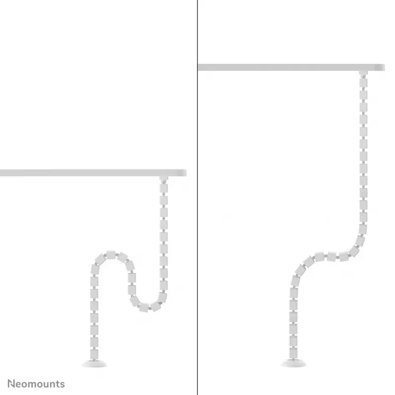 Kabelgoot-organizer Neomounts ADS06-132WH magneetbevestiging wit modulair kabelmanagementsysteem
