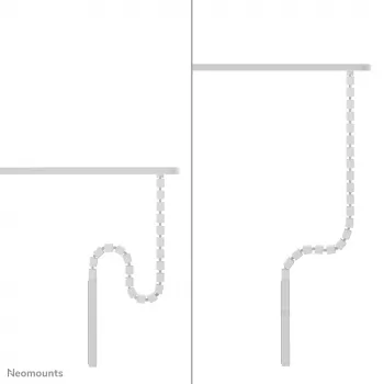 Kabelgoot Neomounts ADS06-133WH magnetisch wit, geschroefd voor zit-/statafel frames