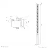 Kabelgoot Neomounts ADS06-133WH magnetisch wit, geschroefd voor zit-/statafel frames