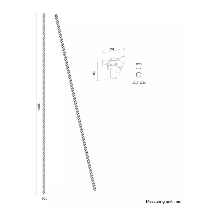 Kabelhoes Neomounts ADS06-141BL Ø20 mm zwart voor kabelmanagement