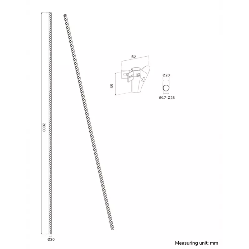 Kabelhoes Neomounts ADS06-141WH, kabelmanagementslang Ø20 mm, wit