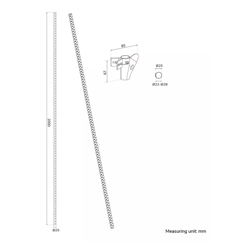 Kabelhoes/kabelslang Neomounts ADS06-142WH Ø25 mm wit voor kabelmanagement