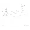 Kabelgoot Neomounts ADS07-121WH klemdesign, universele montage, wit