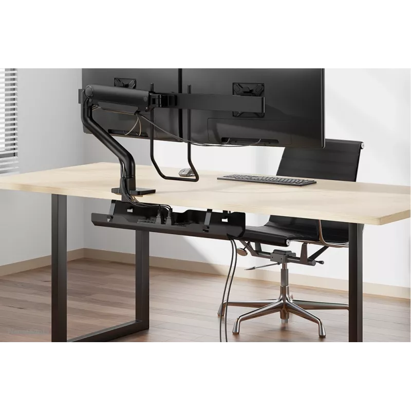 Kabelgoot Neomounts ADS07-122BL geschroefd universeel zwart, wand-/rackmontage