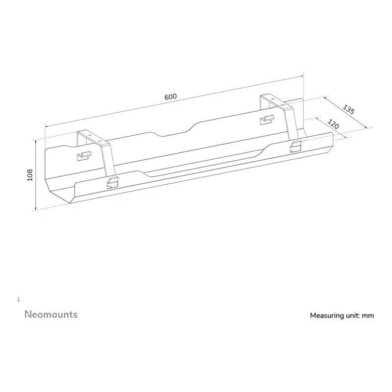 Neomounts ADS07-122WH kabelgoot - geschroefd - universeel