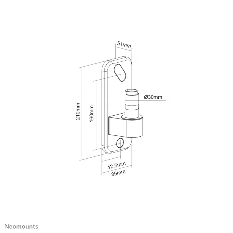 Wandplaat Neomounts AWL75-450WH aluminium wit 660g
