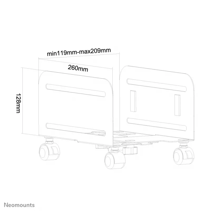 Neomounts CPU-M100zwart CPU-beugel - max. 10 kg - universeel