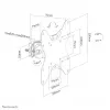 TV-mastmontagebeugel Neomounts FL40-430BL12 max. gewicht 25 kg 23-42 inch