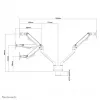 Neomounts FPMA-D750DSILVER monitorarm 10-32 inch - gasveer - Topfix