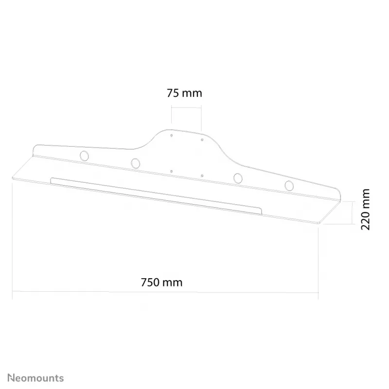 Neomounts KEYB-V100 toetsenbord-/muisplateau - B 75 cm