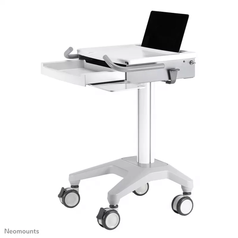 Multimediawagen Neomounts MED-M200 aluminium wit 1080 mm