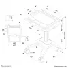 Multimediawagen Neomounts MED-M200 aluminium wit 1080 mm
