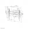 Neomounts WL35S-910BL16 tv-kolombeugel 40-75 inch - kantelbaar - afsluitbaar - Ø 25-100 cm