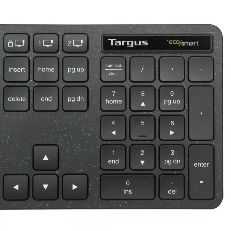 Targus EcoSmart AKB873NO toetsenbord universeel RF draadloos + Bluetooth QWERTY Nordic zwart