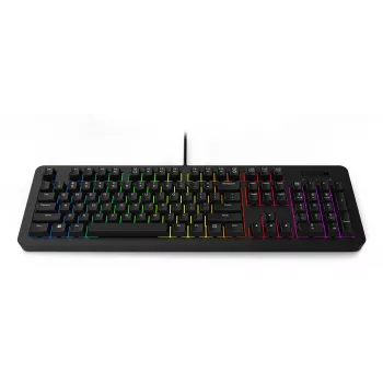 Bedraad gaming-toetsenbord Lenovo K310 – full-size 100%, USB, US English, RGB-achtergrondverlichting, zwart, 1,8 m kabel