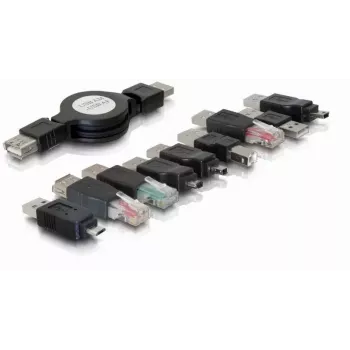 USB-adapterkit DeLOCK 18612 zwart 10-delig