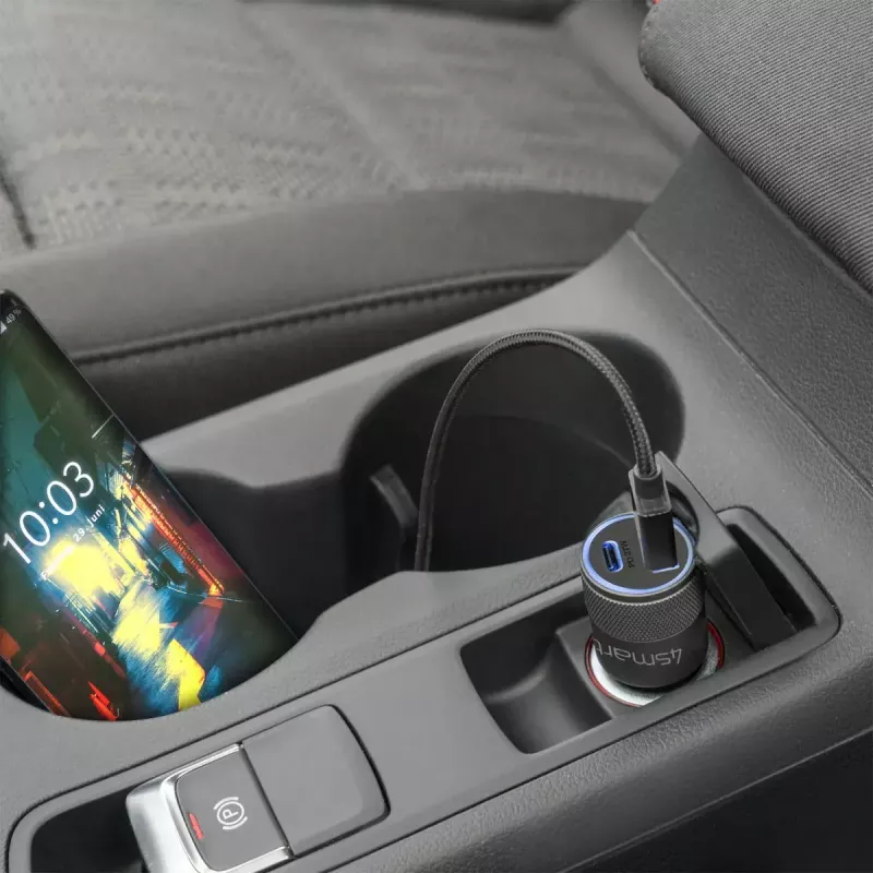 Oplader voor mobiel apparaat 4smarts 464448 universeel zwart sigarettenaansteker auto