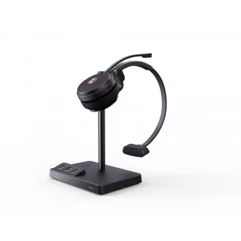 Yealink WH62 Mono UC headset, draadloos, kantoor/callcenter, 20 - 20000 Hz, 80 g, headset, zwart
