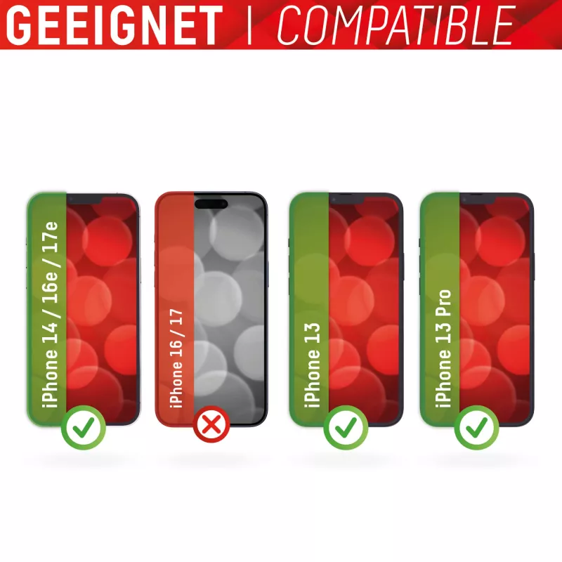 Displex privacyscherm-beeldschermbescherming (10H) voor Apple iPhone 13/13 Pro/14/16e/17e, Eco-montageframe, privacyschermfilter