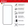 Displex Full Cover displayschermglas (10H) voor Apple iPhone 15/15 Pro, Eco montageframe, Full Cover