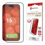 Displex Premium displayschermfolie (Full Cover, 10H) voor Apple iPhone 16, Eco montageframe, Full Cover