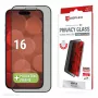 Displex privacy beeldschermbeschermfolie (10H) voor Apple iPhone 16, Eco montageframe, kijkhoekfilter