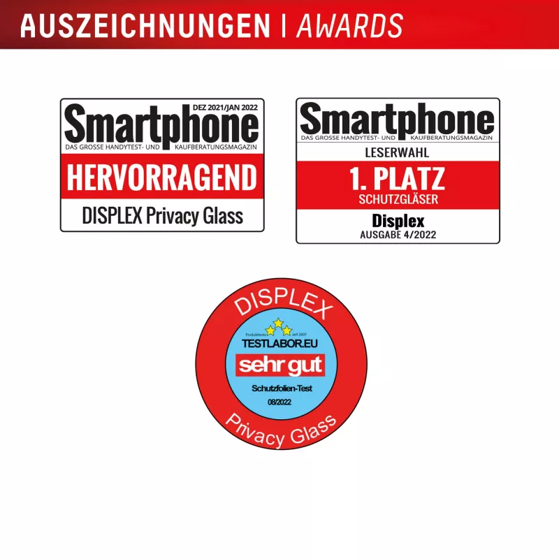 Displex privacy beeldschermbeschermfolie (10H) voor Apple iPhone 16, Eco montageframe, kijkhoekfilter