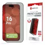Displex privacy beeldschermbeschermfolie (10H) voor Apple iPhone 16 Pro, Eco montageframe, privacyfilter