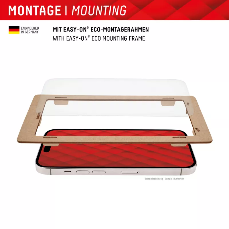 Displex beeldschermbeschermfolie + hoesje voor Samsung Galaxy A55 5G, Eco montageframe, krasvast