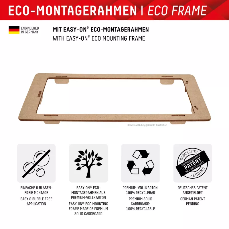 Displex beeldschermbeschermfolie + hoesje voor Samsung Galaxy A55 5G, Eco montageframe, krasvast