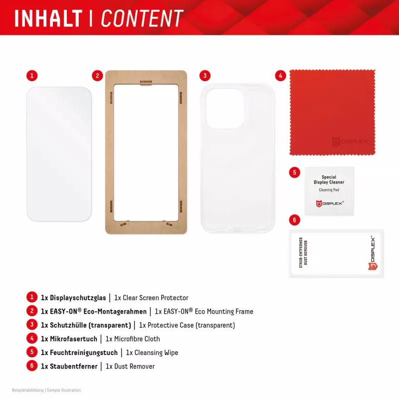 Displex beeldschermbeschermfolie + hoesje voor Samsung Galaxy A55 5G, Eco montageframe, krasvast