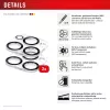 Displex Full Cover camera-objectiefglas iPhone 16 Pro/16 Pro Max, 10H, volledige camerabescherming, snelle montage, 2-pack