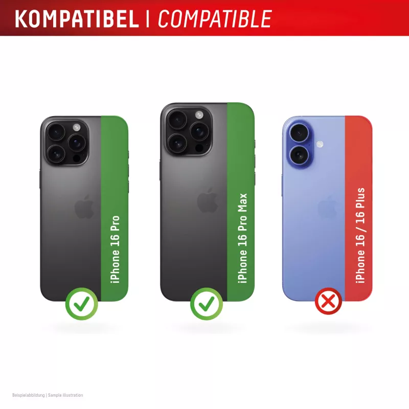 Displex Full Cover camera-objectiefglas iPhone 16 Pro/16 Pro Max, 10H, volledige camerabescherming, snelle montage, 2-pack
