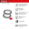 Displex Premium camera-lensglas, iPhone Air glas, 10H, enkelvoudige ringen, DLC, transparant, Quick Mount