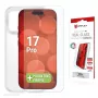 Displex displaybeschermfolie + hoesje voor Apple iPhone 17 Pro, Eco montageframe, krasvast
