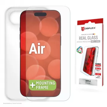 Displex displaybeschermfolie + hoesje voor Apple iPhone Air, Eco montageframe, krasvast