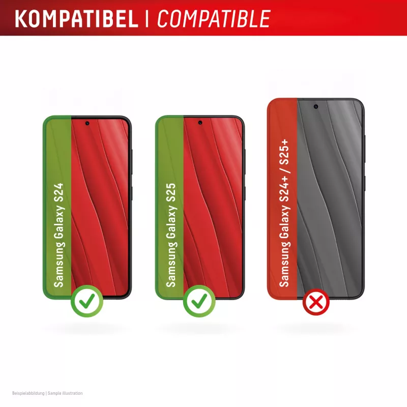 Displex beeldschermbeschermfolie (10H) voor Samsung Galaxy S24/S25, Eco montageframe, kijkbeschermingsfilter