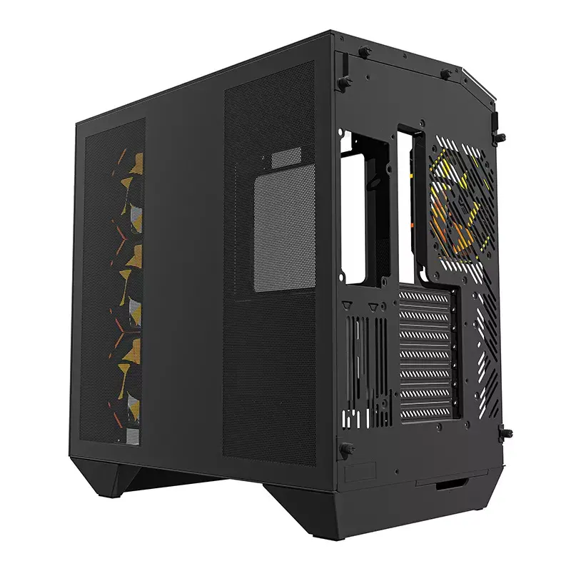 Computerbehuizing Darkflash DY470 ATX zwart met 4 ventilatoren en GPU-houder