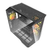 Computerbehuizing Darkflash DY470 ATX zwart met 4 ventilatoren en GPU-houder