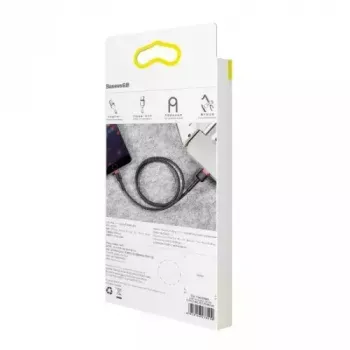 USB-A-naar-Lightning-kabel Baseus CALKLF-C19 2 m – aluminium behuizing, 1,5 A, zwart/rood