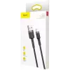 USB-A-naar-Lightning-kabel Baseus Cafule (CALKLF-CG1) – nylon gevlochten, QC3.0 1,5 A, 2 m, grijs/zwart