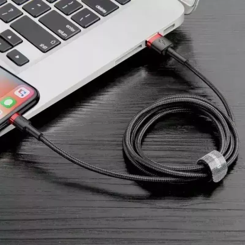 Lightning-kabel Baseus CALKLF-A19 0,5 m zwart